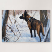Belgisch Malinois Let It Snow Weihnachten Puzzle (Horizontal)