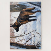 Belgisch Malinois Let It Snow Weihnachten Puzzle (Vertikal)