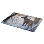 Belgisch Malinois Let It Snow Weihnachten Schneidebrett (Ecke)