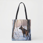Belgisch Malinois Let It Snow Weihnachten Tasche (Vorderseite)