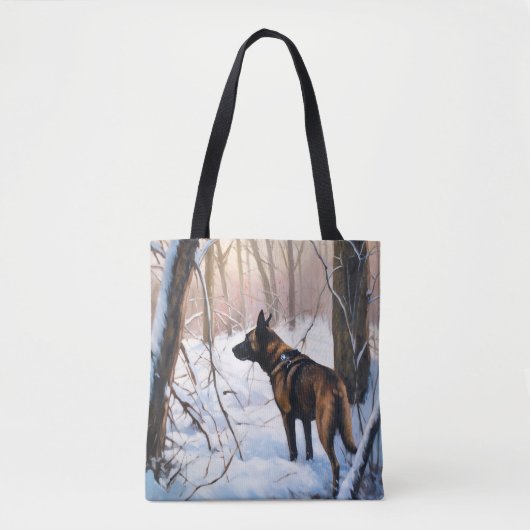 Belgisch Malinois Let It Snow Weihnachten Tasche (Vorderseite)