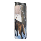 Belgisch Malinois Let It Snow Weihnachten Thermosbecher (Nach rechts gedreht)