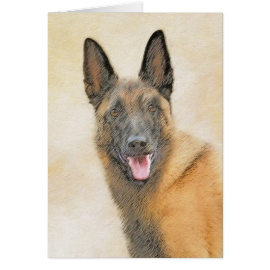 Belgisch Malinois Malerei - Niedliche Original Hun (Vorne)