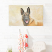 Belgisch Malinois Malerei - Niedliche Original Hun Banner (Insitu)