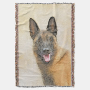 Belgisch Malinois Malerei - Niedliche Original Hun Decke