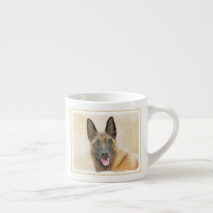 Belgisch Malinois Malerei - Niedliche Original Hun Espressotasse