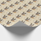 Belgisch Malinois Malerei - Niedliche Original Hun Geschenkpapier (Ecke)