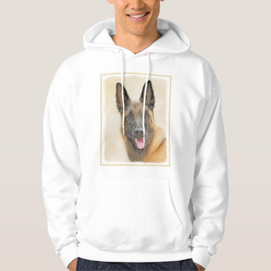 Belgisch Malinois Malerei - Niedliche Original Hun Hoodie (Vorderseite)
