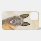 Belgisch Malinois Malerei - Niedliche Original Hun iPhone Hülle (Rückseite (Horizontal))