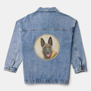 Belgisch Malinois Malerei - Niedliche Original Hun Jeansjacke