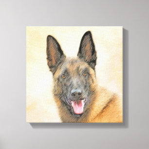 Belgisch Malinois Malerei - Niedliche Original Hun Leinwanddruck