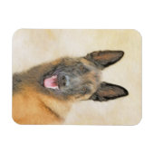 Belgisch Malinois Malerei - Niedliche Original Hun Magnet (Horizontal)