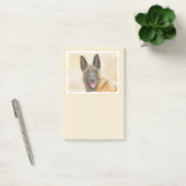 Belgisch Malinois Malerei - Niedliche Original Hun Post-it Klebezettel (Büro)