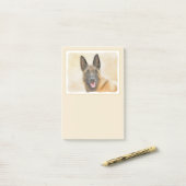 Belgisch Malinois Malerei - Niedliche Original Hun Post-it Klebezettel (Auf Schreibtisch)