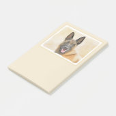 Belgisch Malinois Malerei - Niedliche Original Hun Post-it Klebezettel (angewinkelt)