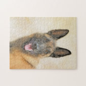 Belgisch Malinois Malerei - Niedliche Original Hun Puzzle (Horizontal)