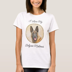 Belgisch Malinois Malerei - Niedliche Original Hun T-Shirt