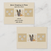 Belgisch Malinois Malerei - Niedliche Original Hun Visitenkarte (Vorne/Hinten)