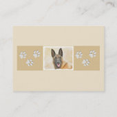 Belgisch Malinois Malerei - Niedliche Original Hun Visitenkarte (Rückseite)