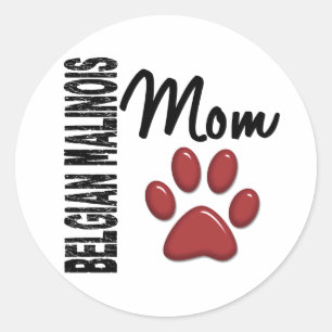 Belgisch Malinois Mama 2 Runder Aufkleber