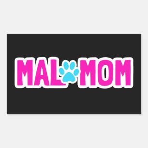 Belgisch Malinois Mama Paw Summer Beach Geschenk Rechteckiger Aufkleber