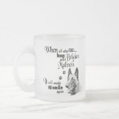 Belgisch Malinois moderne Kunst niedlicher Hund zü Mattglastasse (Links)
