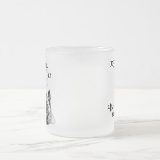 Belgisch Malinois moderne Kunst niedlicher Hund zü Mattglastasse (Mittel)