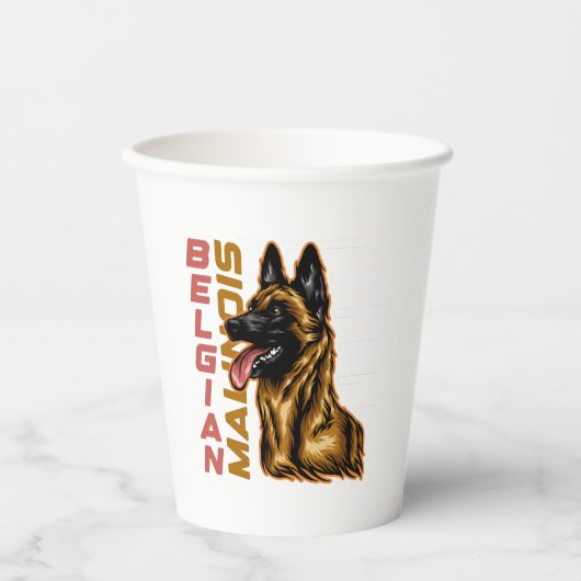 Belgisch Malinois Pappbecher (Vorderseite)