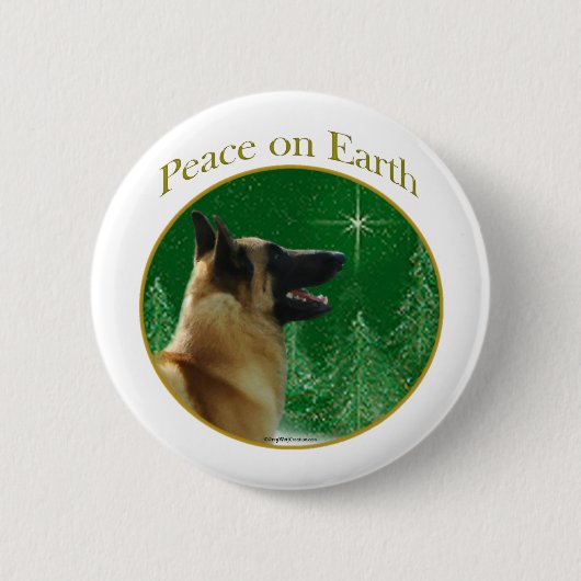 Belgisch Malinois Peace Button (Vorderseite)