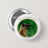 Belgisch Malinois Peace Button (Vorne & Hinten)