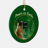 Belgisch Malinois Peace Keramik Ornament (Rechts)