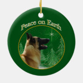 Belgisch Malinois Peace Keramik Ornament (Hinten)