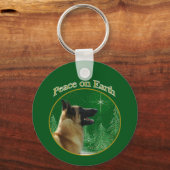 Belgisch Malinois Peace Schlüsselanhänger (Rückseite)