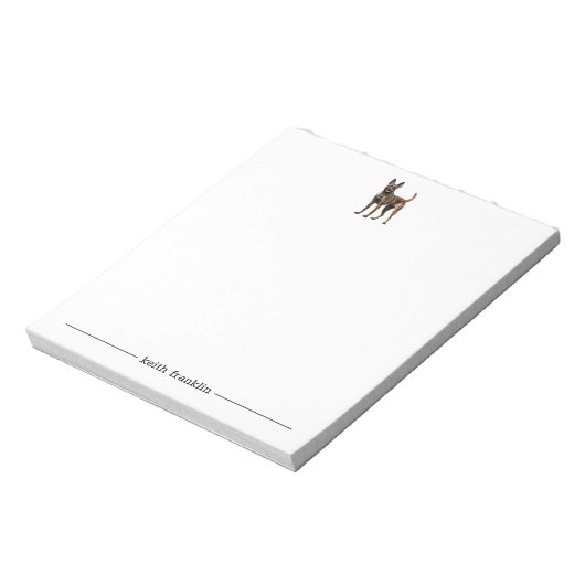Belgisch Malinois Personalisiert Notepad Notizblock (Rotiert)