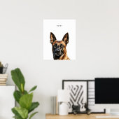 Belgisch Malinois Personalisiert Print Poster (Heimbüro)