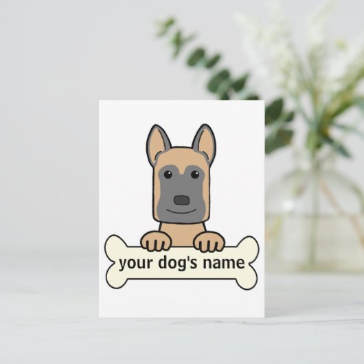 Belgisch Malinois Postkarte (Stehend Vorderseite)