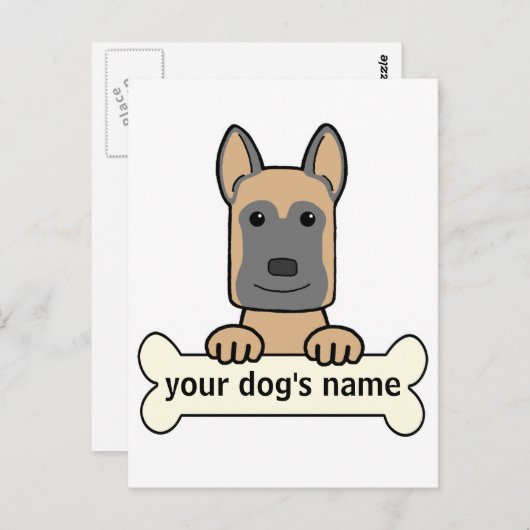 Belgisch Malinois Postkarte (Vorne/Hinten)