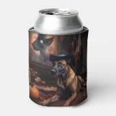 Belgisch Malinois Pumpkins Halloween Beängstigend Dosenkühler (Kanne Vorderseite)