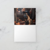 Belgisch Malinois Pumpkins Halloween Beängstigend Karte (Innenseite)