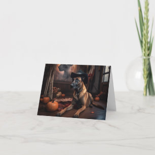 Belgisch Malinois Pumpkins Halloween Beängstigend Karte