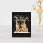 Belgisch Malinois Reindeer Hat Santa Christmas Lig Karte (Gelbe Blume)