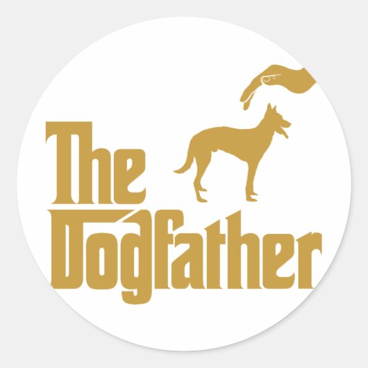 Belgisch Malinois Runder Aufkleber (Vorderseite)