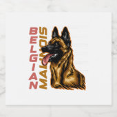 Belgisch Malinois Schaumweinetikett (Einzelnes Label)