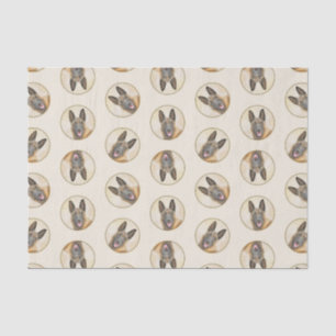 Belgisch Malinois Shepherd Mahogany Malerei Art Seidenpapier