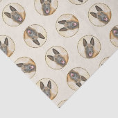 Belgisch Malinois Shepherd Mahogany Malerei Art Seidenpapier (Ausschnitt)