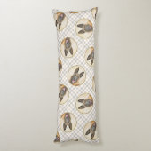 Belgisch Malinois Shepherd Mahogany Malerei Art Seitenschläferkissen (Rückseite (Vertikal))