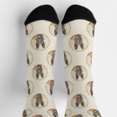 Belgisch Malinois Shepherd Mahogany Malerei Art Socken (Oben)