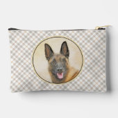 Belgisch Malinois Shepherd Mahogany Malerei Art Zubehörtasche (Rückseite)