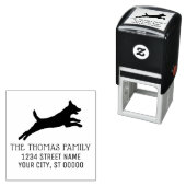 Belgisch Malinois Silhouette Name Anschrift Permastempel (Beispiel)