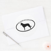 Belgisch Malinois Silhouette Schwarzer Sticker (Umschlag)